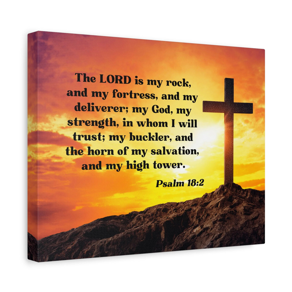 Scripture Walls My God Psalm 18:2 Bible Verse Canvas Christian Wall Art Ready